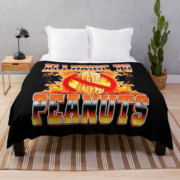 Item preview, ALLERGIC TO PEANUTS Funny Allergy Warning Statement Bold  designed and sold by tadmercado.