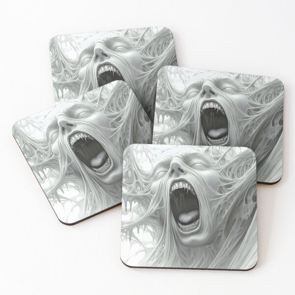 Item preview, Scary Screaming Face Dark Horror Grayscale designed and sold by Shoot-The-Moon.