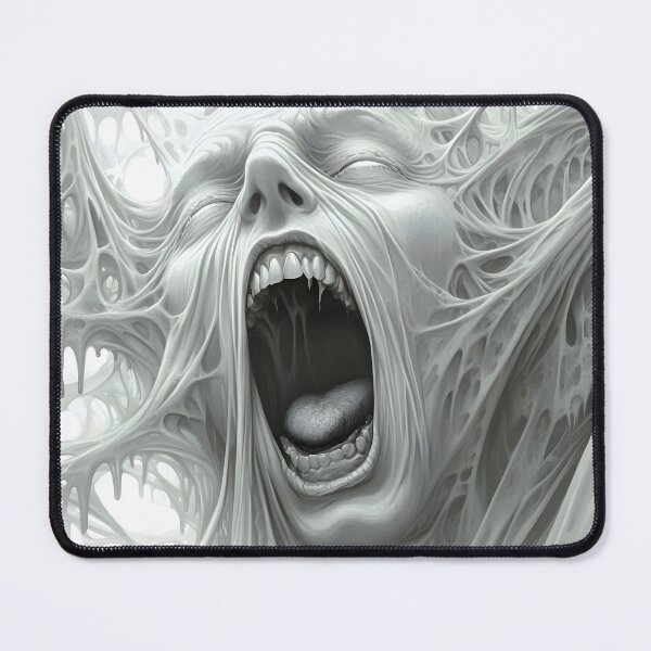 Item preview, Scary Screaming Face Dark Horror Grayscale designed and sold by Shoot-The-Moon.