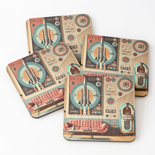 Item preview, Retro Futuristic Spage Age Jukebox Entertainment Room designed and sold by Lee Hiller Designs.