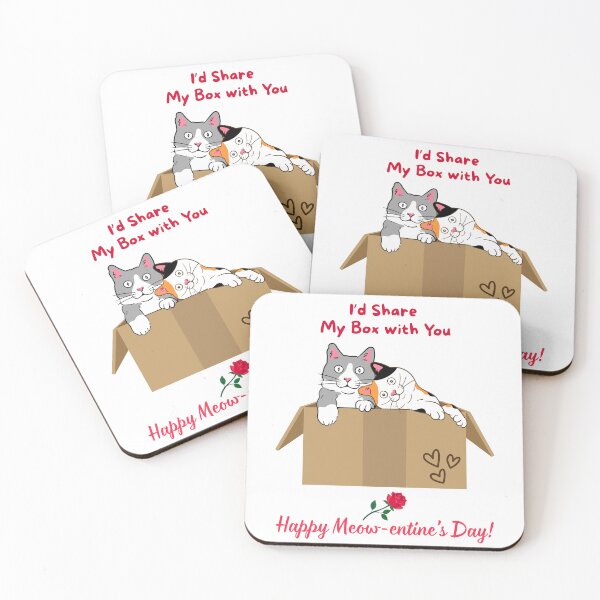 Item preview, Cats I'd Share My Box with You designed and sold by MYCatStuff.