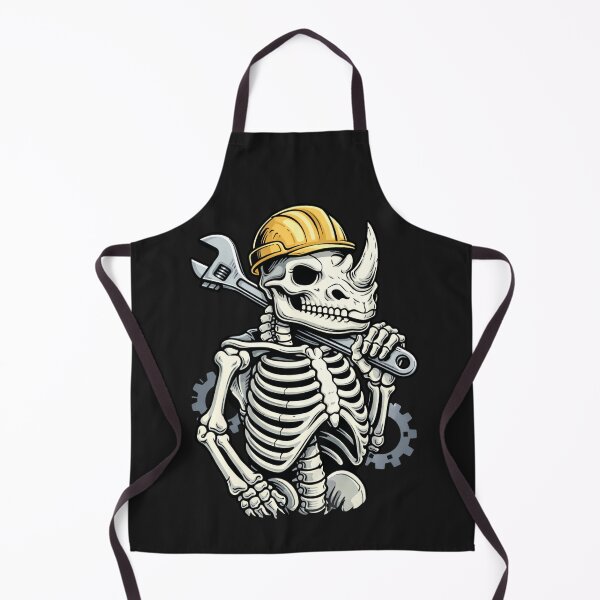 Item preview, Rhino Skeleton Mechanic – Industrial Blue Collar Worker Aesthetic Art designed and sold by ColorSplash123.