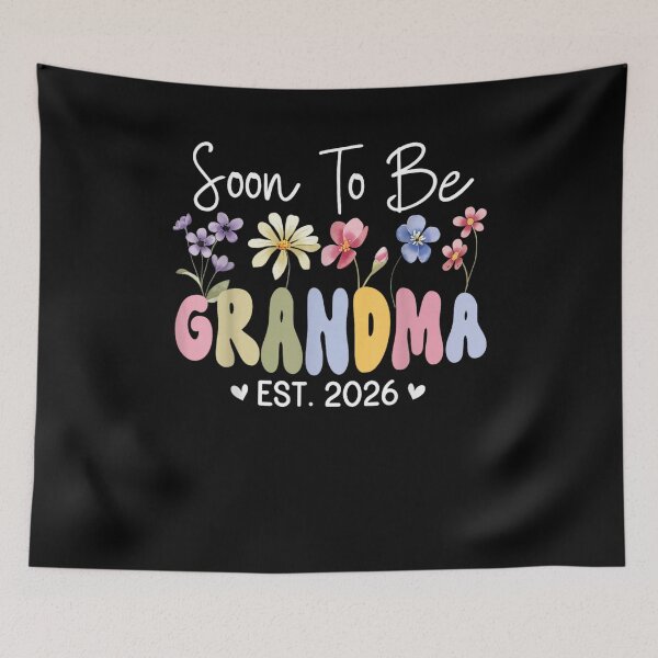 Item preview, Soon to Be Grandma Est. 2026 Grandmom Flowers Grandparents designed and sold by Boutkimaewab.