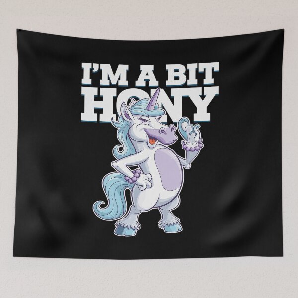 Item preview, I'm A Bit Horny Naughty Adult Humor Unicorn designed and sold by joyouartArt.