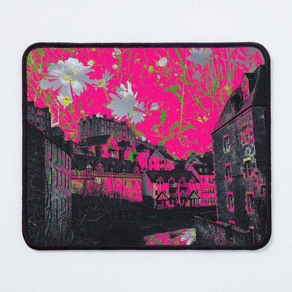 Item preview, Dean Village Edinburgh – Hot Pink Graphic Art Print designed and sold by PunksterClub.