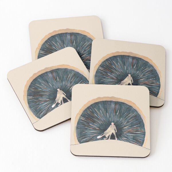 Item preview, Dune watercolour sandworm and silhouette designed and sold by helengarvey.