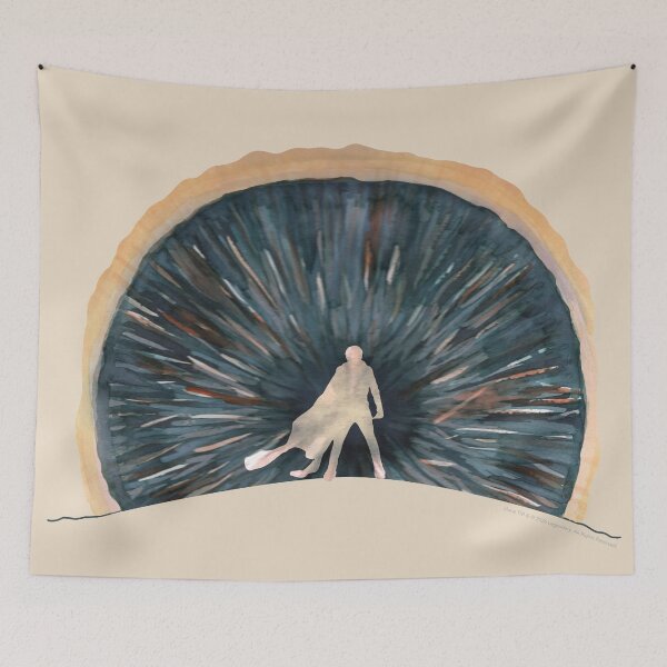 Item preview, Dune watercolour sandworm and silhouette designed and sold by helengarvey.