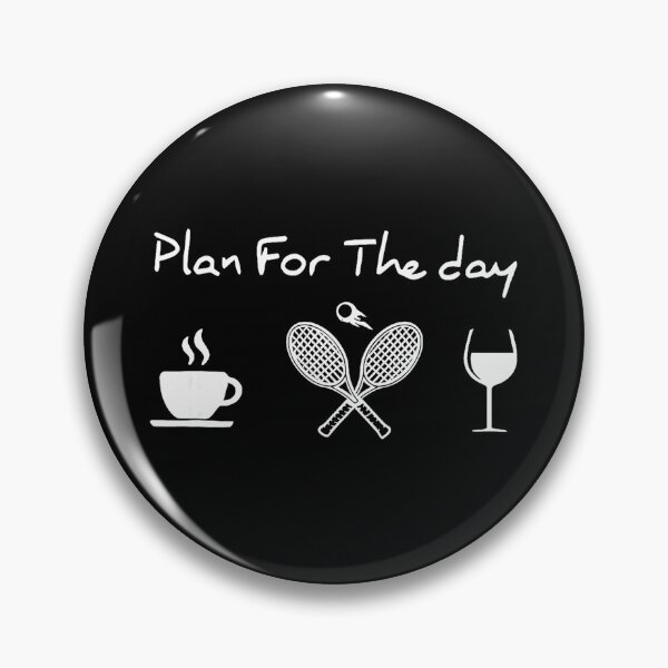 Item preview, Plan For The Day Coffee Tennis Wine Minimalist designed and sold by WayTBeenkenArt.