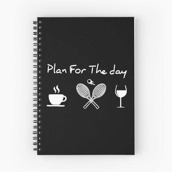 Item preview, Plan For The Day Coffee Tennis Wine Minimalist designed and sold by WayTBeenkenArt.