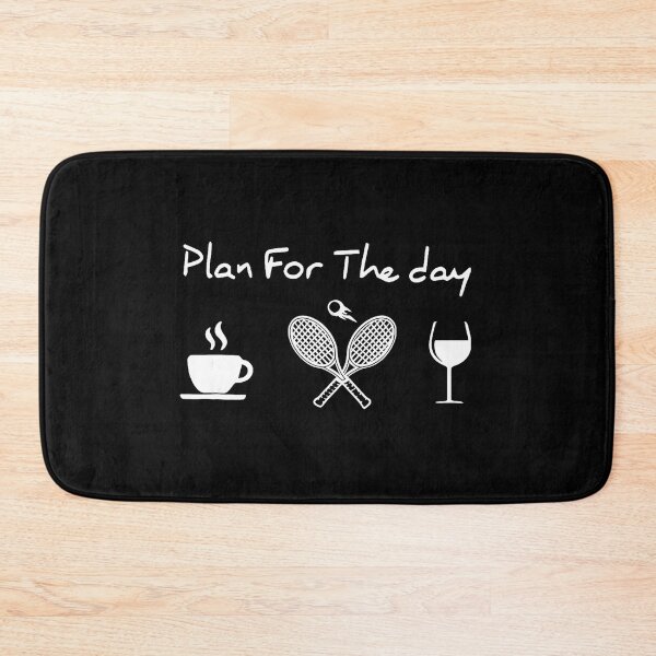 Item preview, Plan For The Day Coffee Tennis Wine Minimalist designed and sold by WayTBeenkenArt.