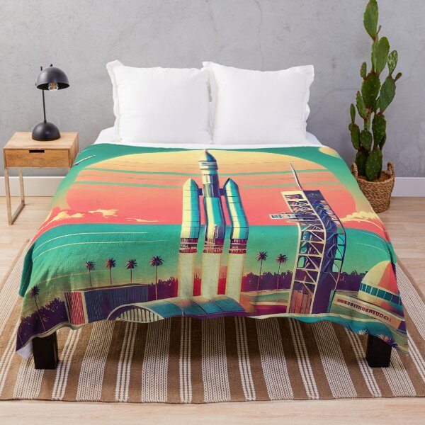 Item preview, Retro Atomic Futuristic Space Age New Florida Launch Site designed and sold by Lee Hiller Designs.