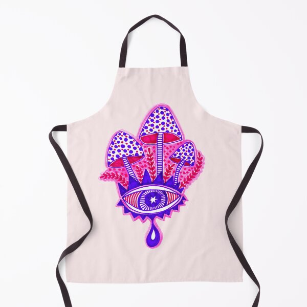 Item preview, Ojo Surrealista y Setas Psicodélicas en Magenta y Violeta designed and sold by Lienzo Cósmico.