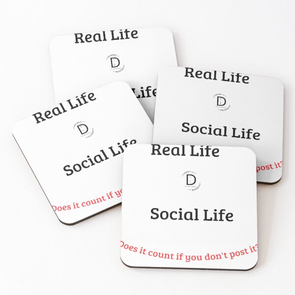 Item preview, Real Life Vs Social Life-Enjoy the Moment Minimalist Design designed and sold by TheItaliandilemma.