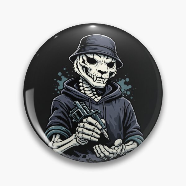 Item preview, Tiger Skeleton Tattoo Artist – Alternative Street Aesthetic Art designed and sold by ColorSplash123.