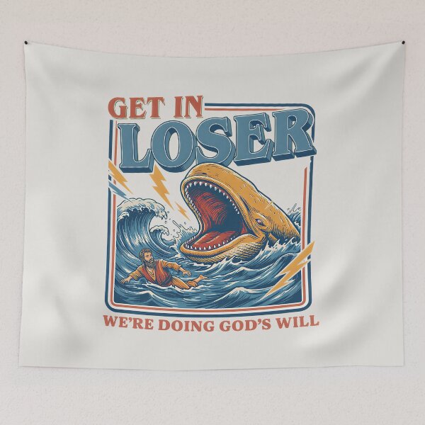 Item preview, Get In Loser Were Doing Gods Will Classic T-Shirt – Funny Jonah And The Whale Design designed and sold by Rhastasnixon.