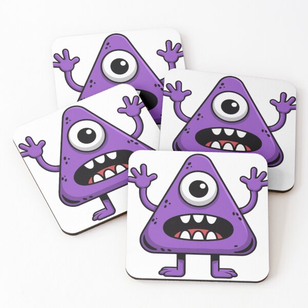 Item preview, purple triangle monster designed and sold by patty-and-john.