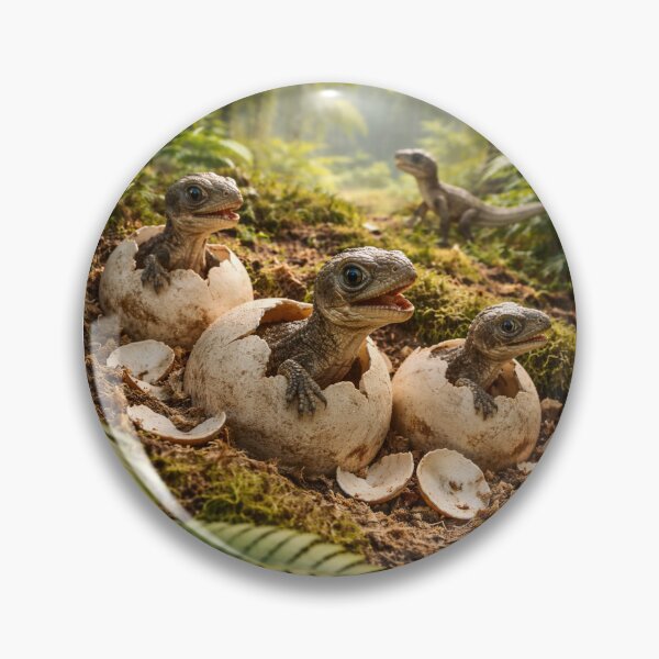 Item preview, Baby dinosaurs emerging from their eggs designed and sold by JuViRo.