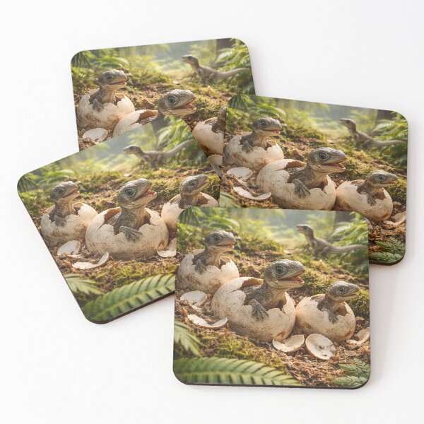 Item preview, Baby dinosaurs emerging from their eggs designed and sold by JuViRo.