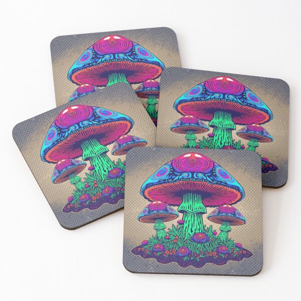 Item preview, Psychedelic Mushroom Neon Glow Trippy designed and sold by Fakhim95.