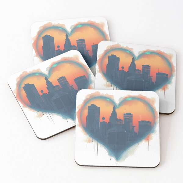 Item preview, Urban Heart Skyline - City Love Sunset Graphic designed and sold by Cindralith.