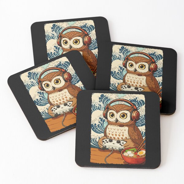 Item preview, Gamer Owl Cute Gaming Illustration designed and sold by JEFDodsonArt.