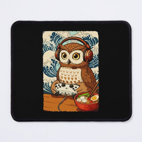 Item preview, Gamer Owl Cute Gaming Illustration designed and sold by JEFDodsonArt.