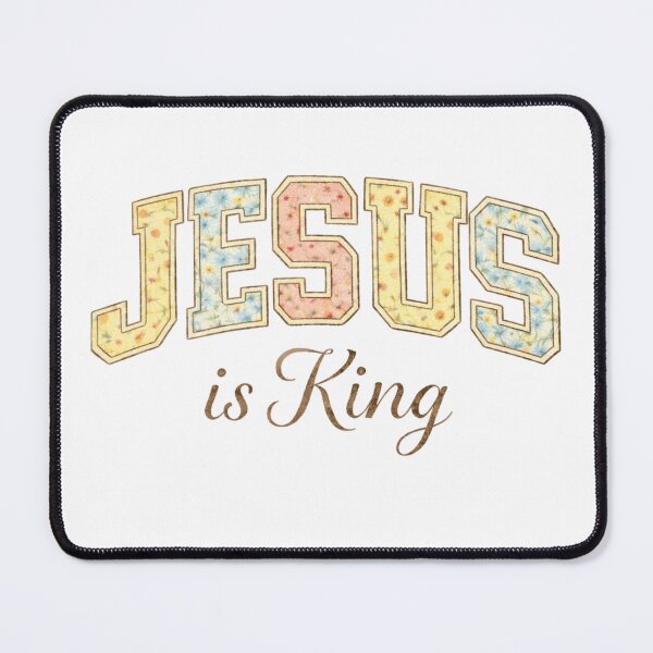 Item preview, Jesus is King - Floral Vintage Christian Pastel Pattern designed and sold by Blood Washed Apparel.