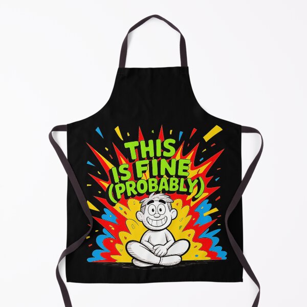 Item preview, This Is Fine Probably Funny Sarcastic Meme designed and sold by Amanda's Factory.