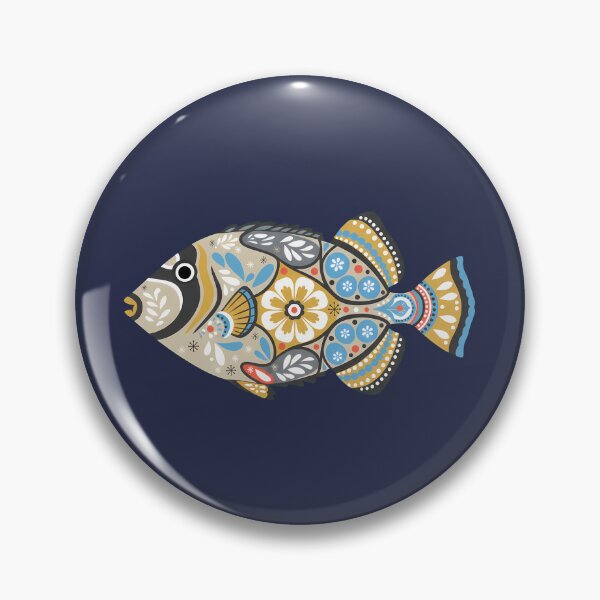 Item preview, Colorful Picasso Triggerfish – Folk Art by heidiannemorris © designed and sold by FOLK ART FUSION by heidiannemorris.