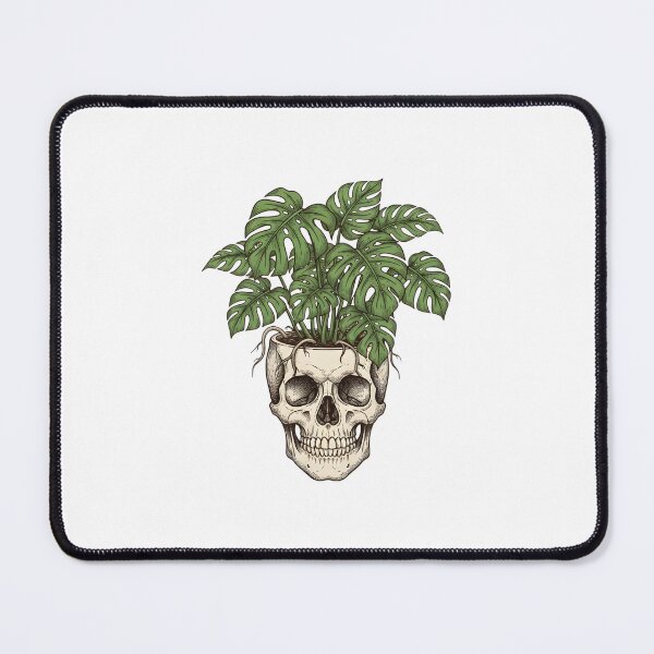 Item preview, Vintage Botanical Monstera Skull Flower Pot designed and sold by Kvarny.