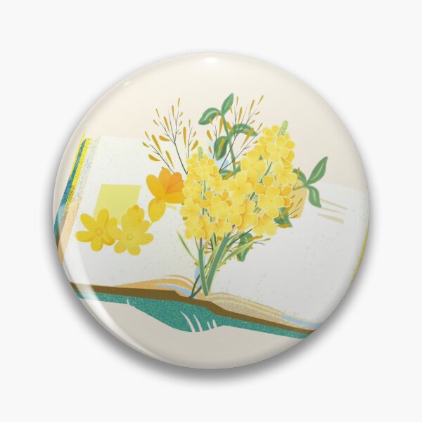 Item preview, Cottagecore Yellow Wildflowers Blooming from Open Book designed and sold by Akira Design Store.