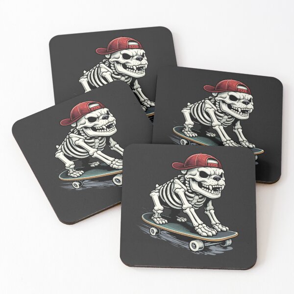 Item preview, Bulldog Skeleton Skater – Streetwear Skate Aesthetic Art designed and sold by ColorSplash123.