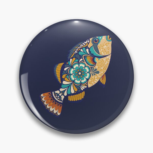 Item preview, Colorful Picasso Triggerfish – Folk Art by heidiannemorris © designed and sold by FOLK ART FUSION by heidiannemorris.