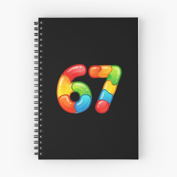 Item preview, 67 Colorful Bubble Number Meme Style designed and sold by gladysenglish.