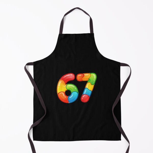 Item preview, 67 Colorful Bubble Number Meme Style designed and sold by gladysenglish.