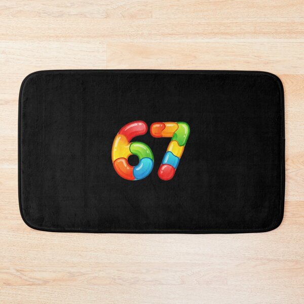 Item preview, 67 Colorful Bubble Number Meme Style designed and sold by gladysenglish.