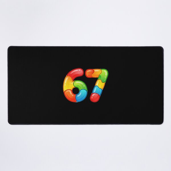 Item preview, 67 Colorful Bubble Number Meme Style designed and sold by gladysenglish.