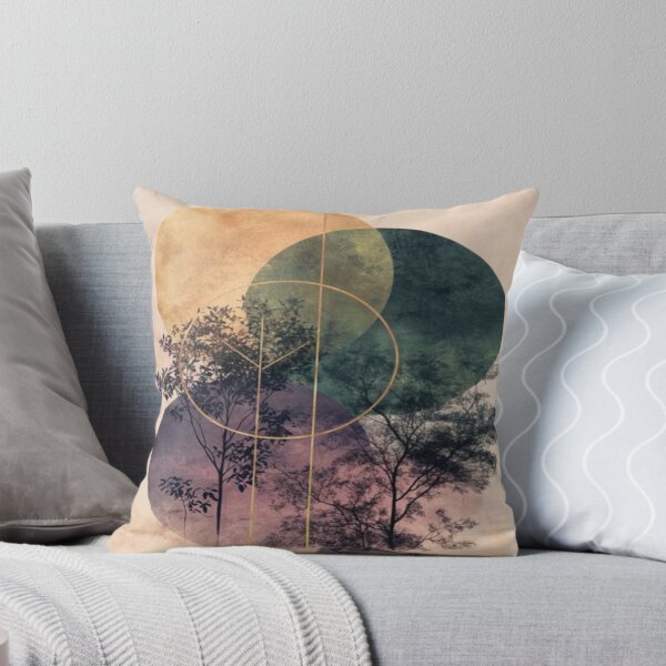 Item preview, Drawing of Colorful Circles Embrace Forest Silhouettes  designed and sold by NivyasArtistry.