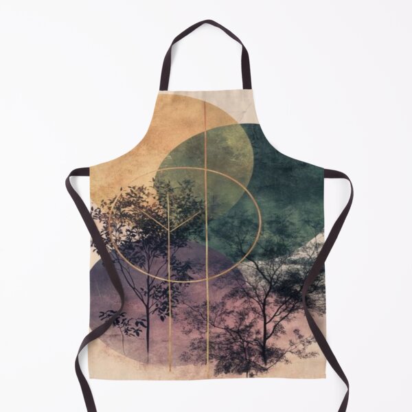 Item preview, Drawing of Colorful Circles Embrace Forest Silhouettes designed and sold by NivyasArtistry.