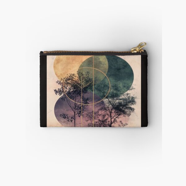 Item preview, Drawing of Colorful Circles Embrace Forest Silhouettes  designed and sold by NivyasArtistry.