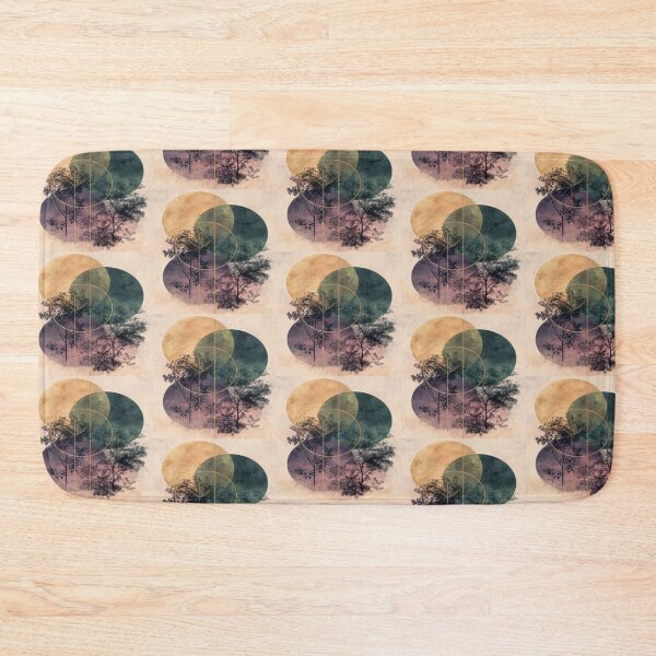 Item preview, Drawing of Colorful Circles Embrace Forest Silhouettes  designed and sold by NivyasArtistry.