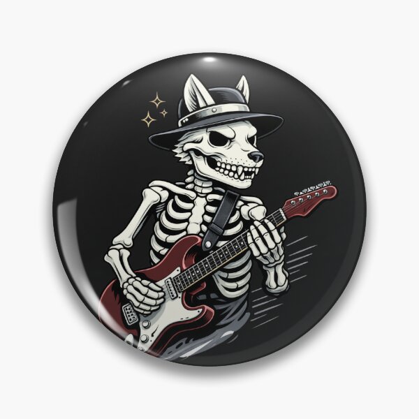 Item preview, Fox Skeleton Rock Guitarist – Indie Music Street Aesthetic Art designed and sold by ColorSplash123.
