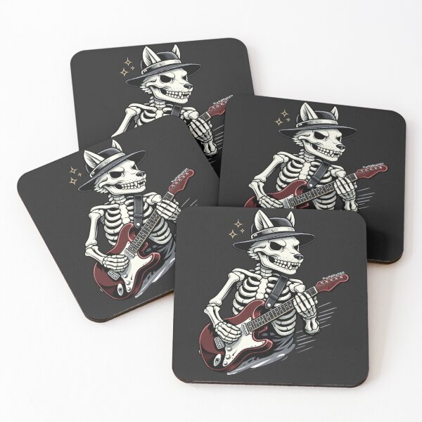 Item preview, Fox Skeleton Rock Guitarist – Indie Music Street Aesthetic Art designed and sold by ColorSplash123.