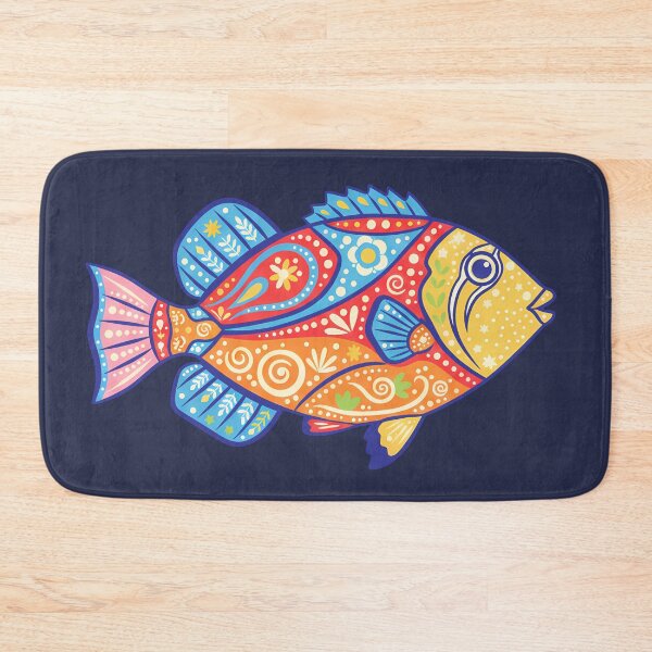 Item preview, Colorful Picasso Triggerfish – Folk Art by heidiannemorris © designed and sold by FOLK ART FUSION by heidiannemorris.