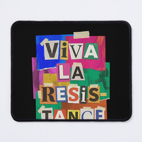 Item preview, Viva La Resistance Colorful Collage Protest Poster designed and sold by SkeletonsDanger.