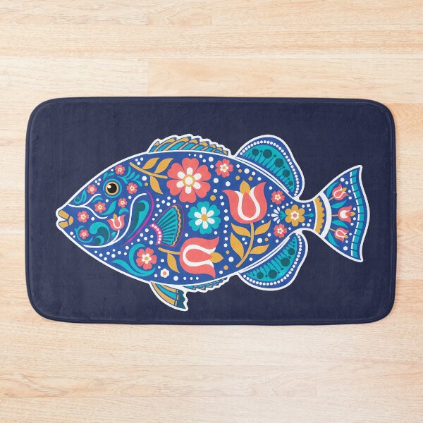 Item preview, Colorful Picasso Triggerfish – Folk Art by heidiannemorris © designed and sold by FOLK ART FUSION by heidiannemorris.