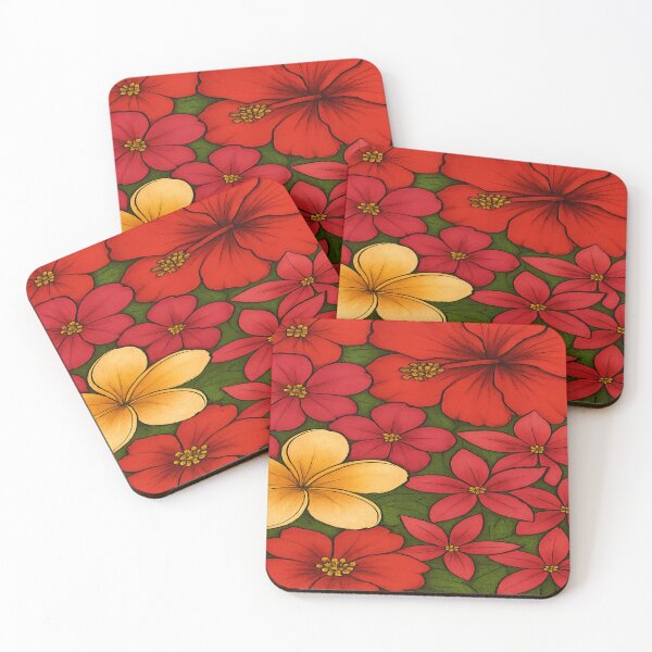 Item preview, Island Bloom Fusion – Polynesian Floral Overlap designed and sold by nigejohn.