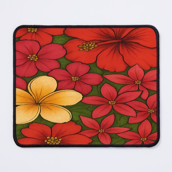 Item preview, Island Bloom Fusion – Polynesian Floral Overlap designed and sold by nigejohn.