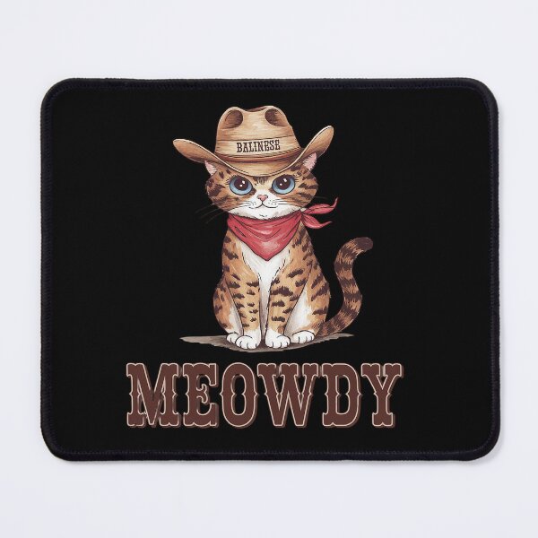 Item preview, Meowdy Balinese Cowboy Cat designed and sold by angolinnArt.