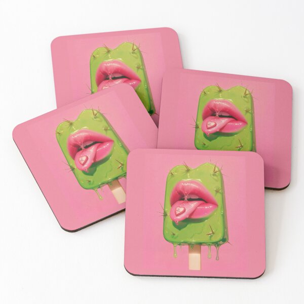 Item preview, Cactus Ice Cream with Lips and Heart designed and sold by DarlaPrints.